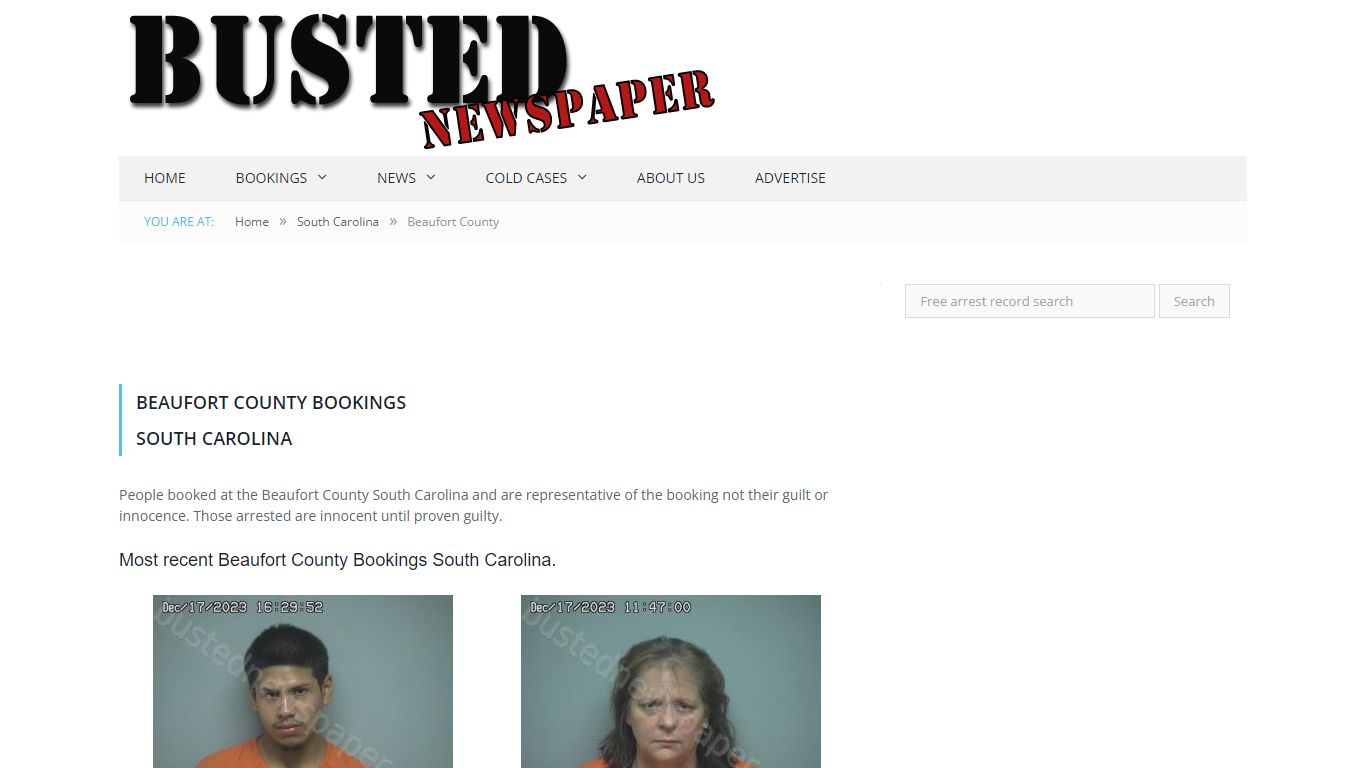 Beaufort County, SC Mugshots - BUSTEDNEWSPAPER.COM